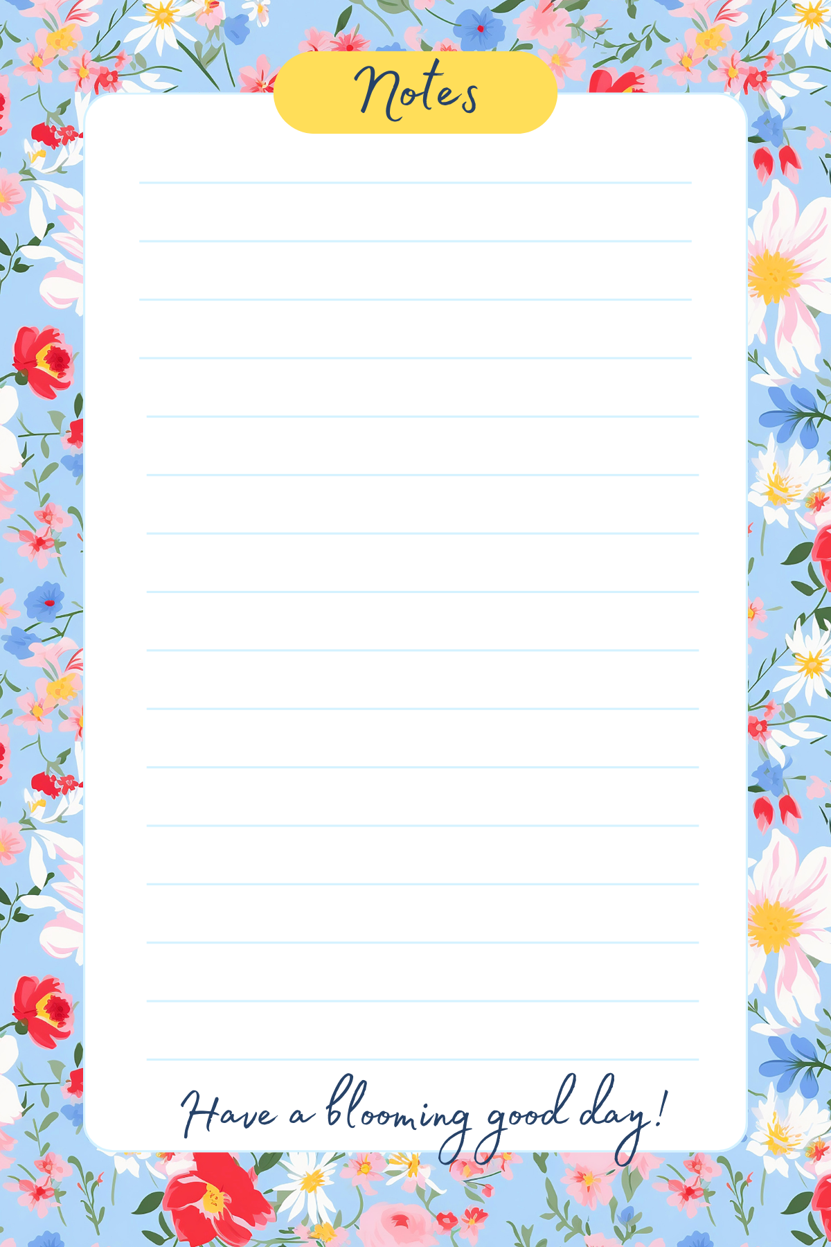 Blooming Good Day Notepad
