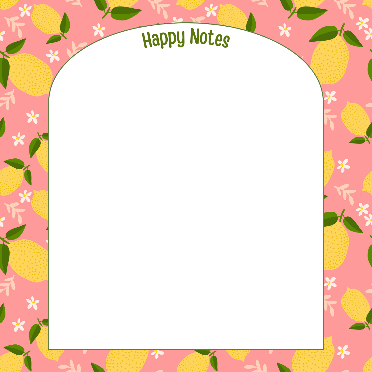 4 x 4 Inches Lemon Notepad