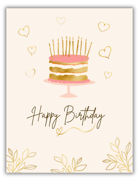 Cake and Candles Birthday Wishes
