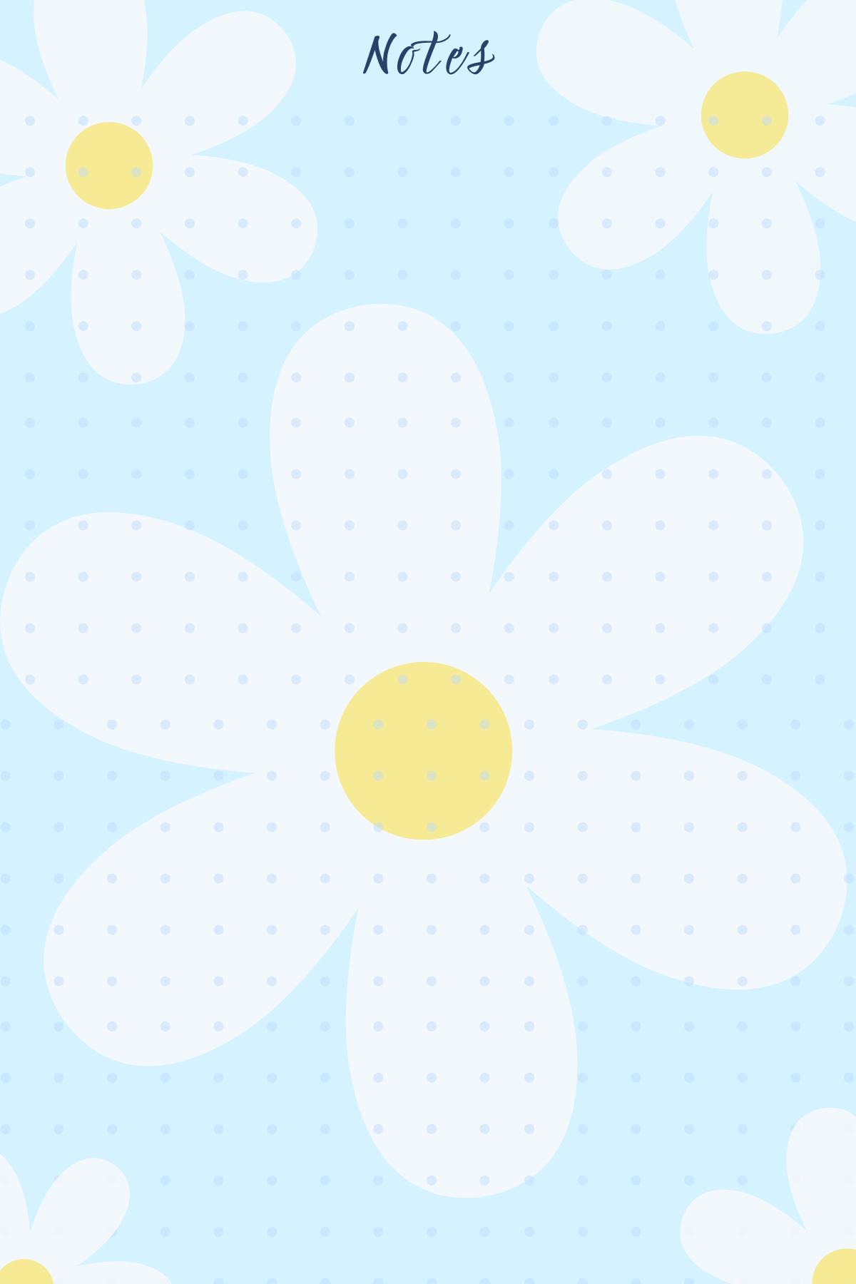 4 x 6 Inch Daisy and Dots Notepad