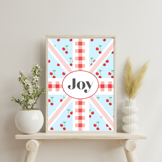 Cherries - Union Jack Joy Art Print