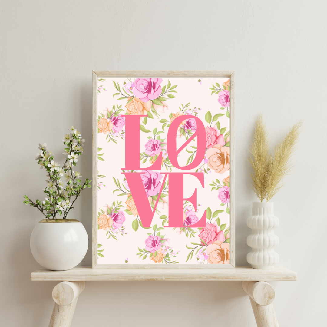 Shabby Chic Inspired Love Art Print