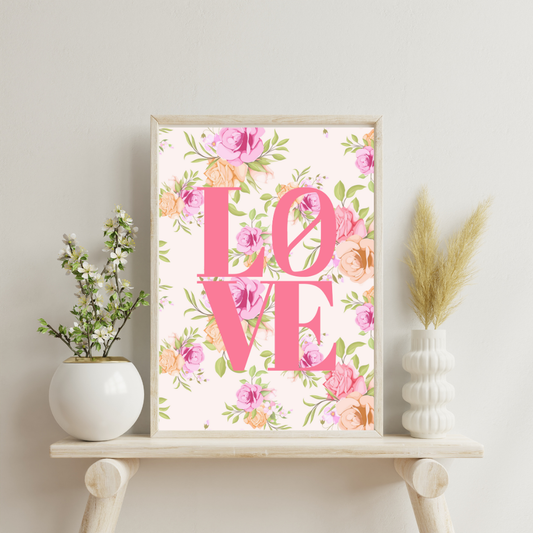Shabby Chic Inspired Love Art Print