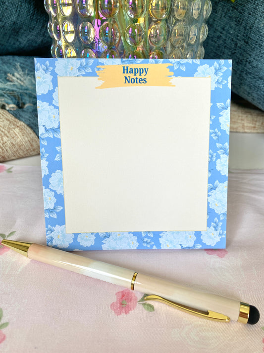 Blue Flowers Notepad