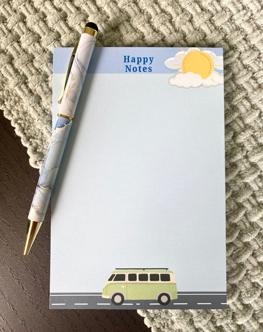 4 x 6 Inch Cool Green Van Notepad