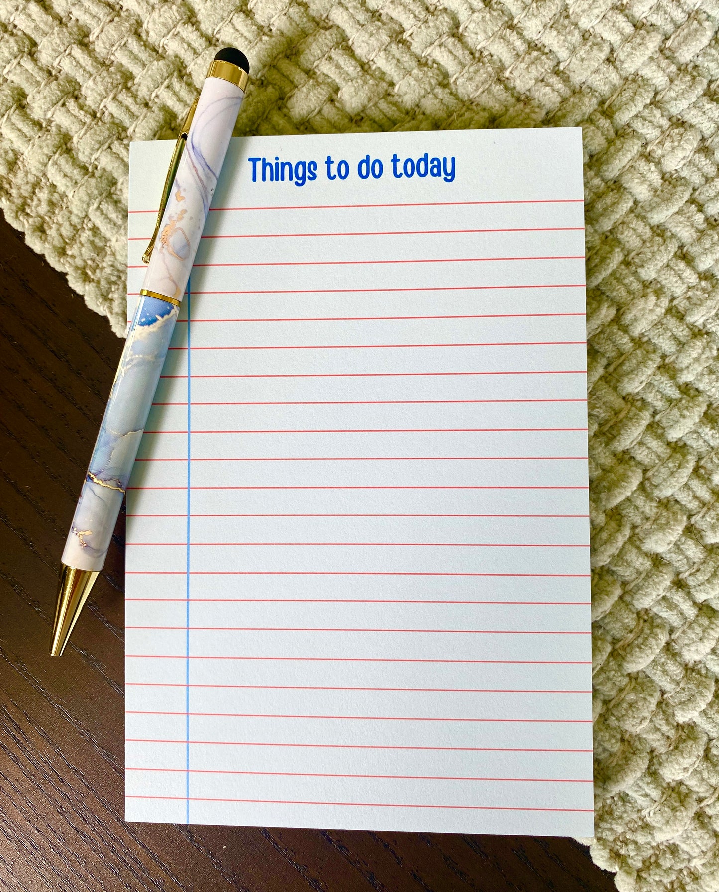 4 x 6 Inch Blue Classic Ruled Notepad