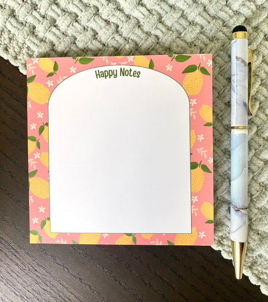 4 x 4 Inches Lemon Notepad