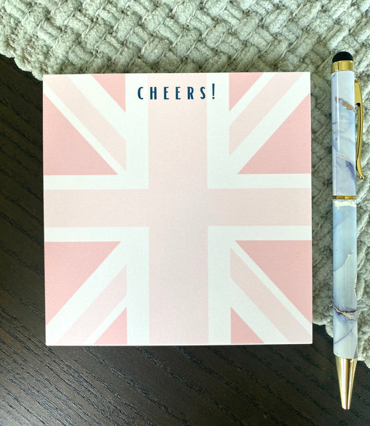 4 x 4 Inches Pink Union Jack Notepad