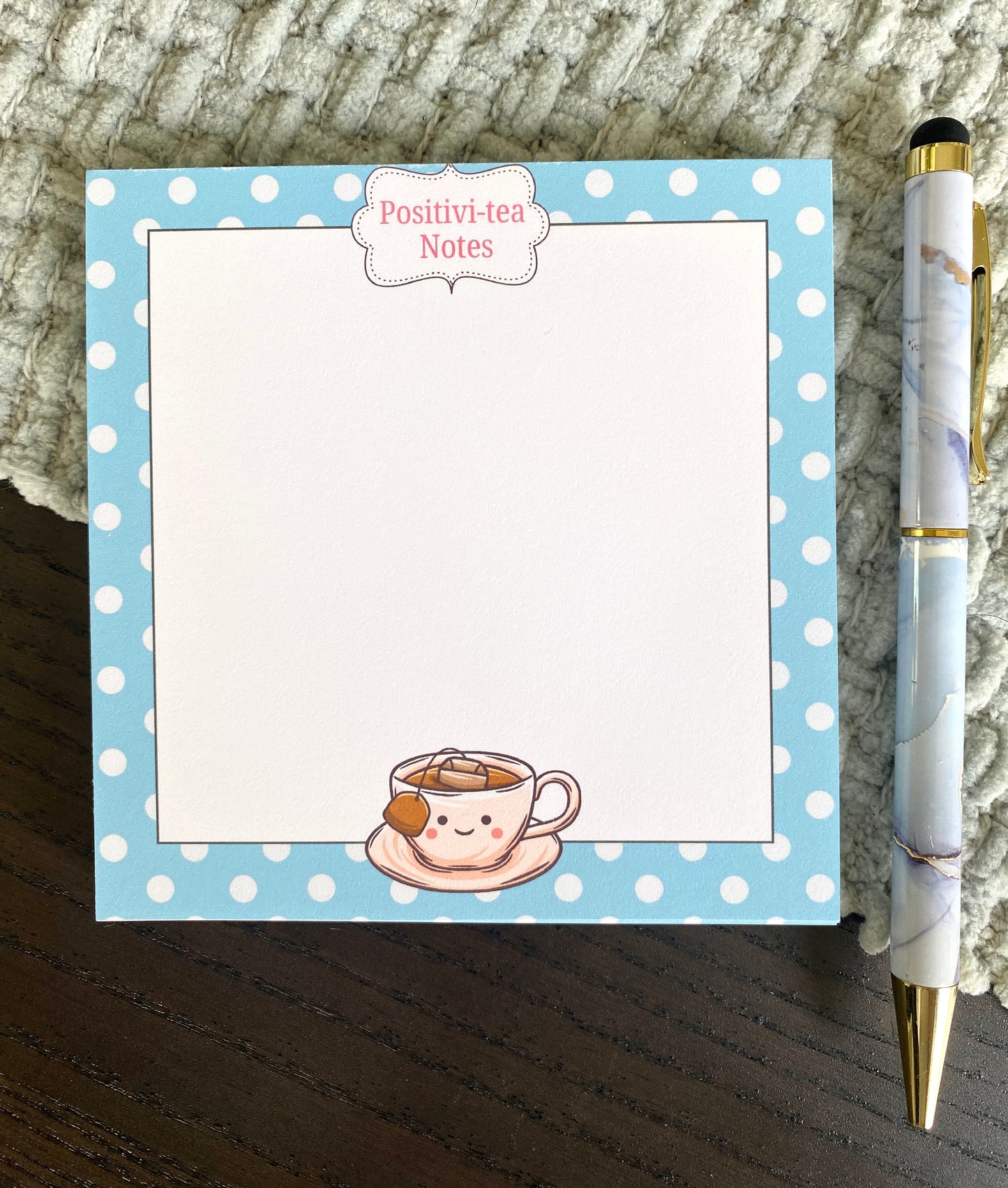 4 x 4 Inches Positivitea Notepad