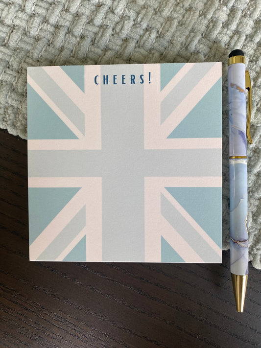 4 x 4 Inches Vintage Blue Union Jack Notepad