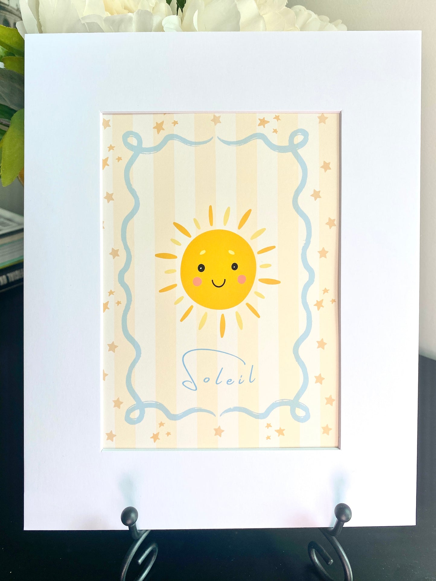Soleil (Sun) Yellow Stripe Art Print
