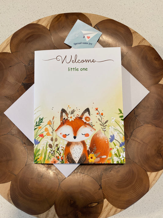Welcome Little Fox in Flowers