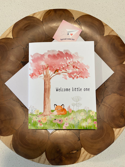 Welcome Little Fox Under the Tree