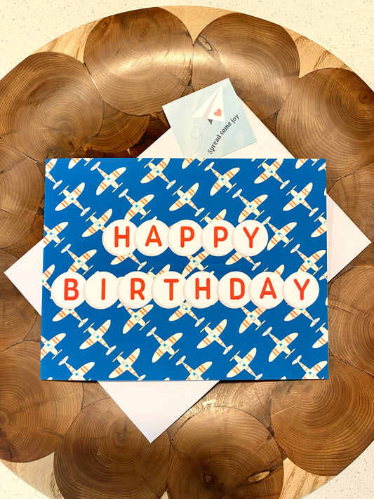 Happy Birthday Airplanes Greeting Card
