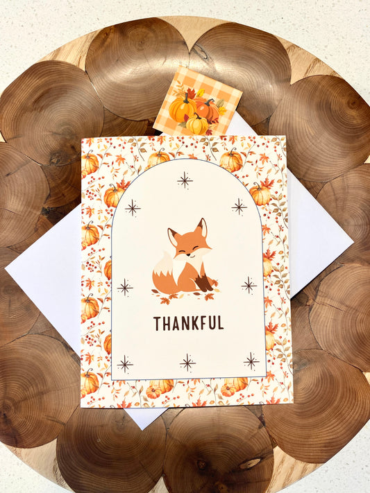 Thankful Fox Greeting Card