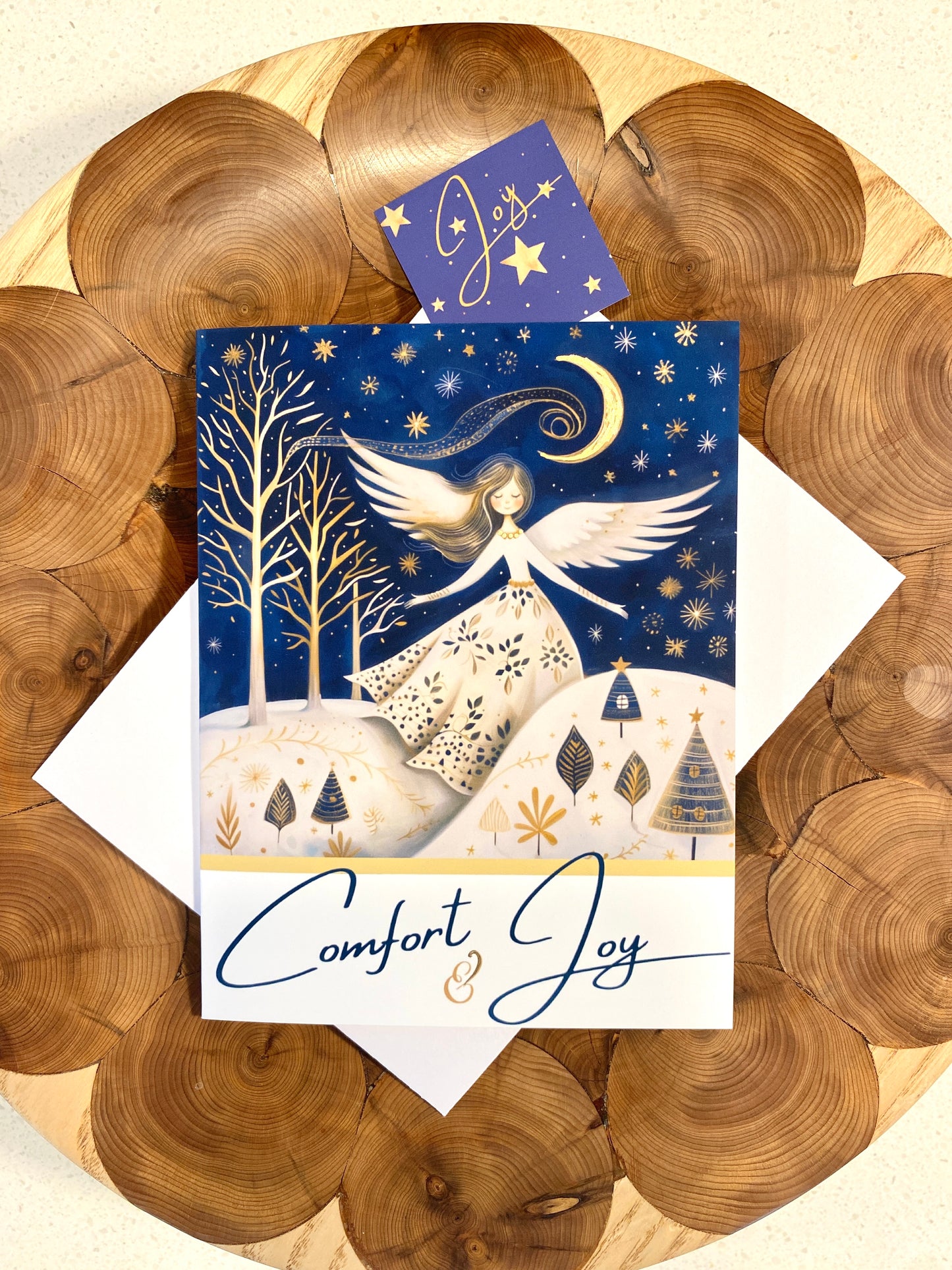 Comfort and Joy Holiday Angel Card