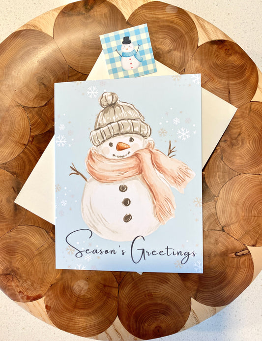 Snowman Season's Greetings Card