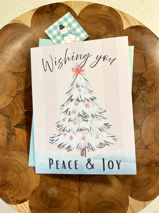 Peace and Joy Christmas Tree Card