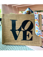 Burlap Tote - Love