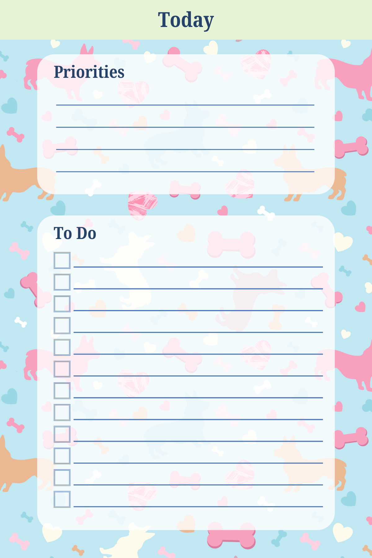 4 x 6 Inch Puppy Dog Planner